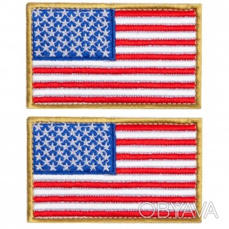 Шеврон на липучке "Флаг США" размером 5х8 см – это символ национальной гордости,. . фото 1
