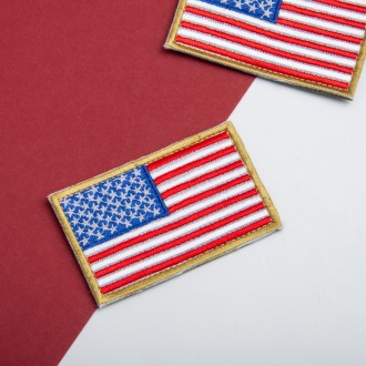 Набір шевронів на липучці "Флаг США та США/Україна, кольорової" — це виразні акс. . фото 6