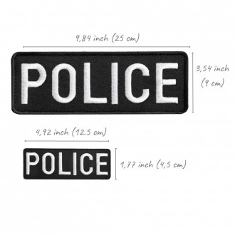 Набір шевронів на липучці "Police" 2 шт. – естетичний та лаконічний візуальний с. . фото 5