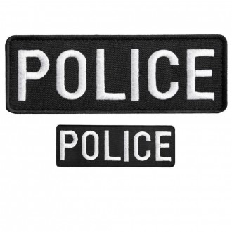 Набір шевронів на липучці "Police" 2 шт. – естетичний та лаконічний візуальний с. . фото 2