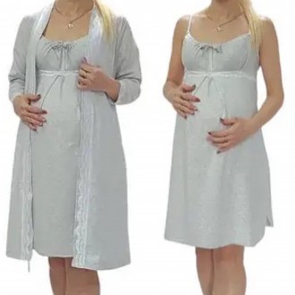 Комплекти халат з сорочкою для вагітних та годуючих матусь.
Комплекти халат з с. . фото 7