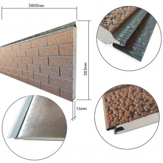Матеріал: металевий фасад з пінополіуретану, оздоблення зовнішньої стіни
Розмір:. . фото 7