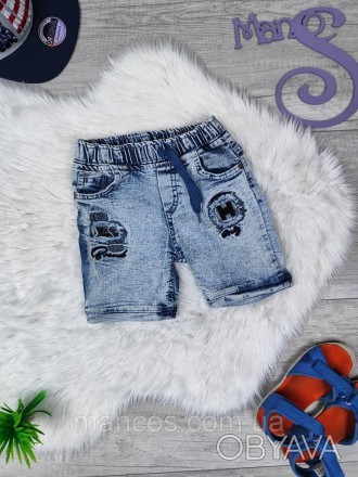 Детские джинсовые шорты для мальчика Hiwro голубые пояс резинка 
Состояние: б/у,. . фото 1