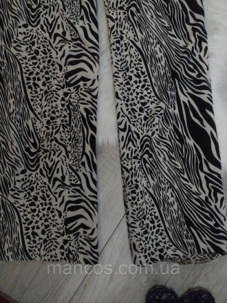 Широкие брюки Missguided с принтом зебра завышенная талия 
Состояние: б/у, в иде. . фото 8
