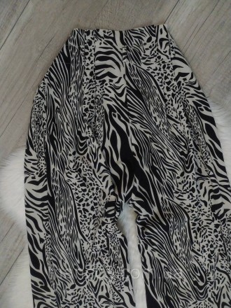 Широкие брюки Missguided с принтом зебра завышенная талия 
Состояние: б/у, в иде. . фото 7