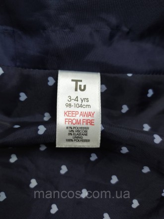 Пиджак для девочки TU темно-синий с белыми вставками
состояние: б/у, в очень хор. . фото 8