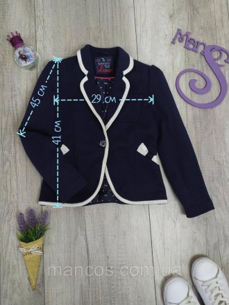 Пиджак для девочки TU темно-синий с белыми вставками
состояние: б/у, в очень хор. . фото 6