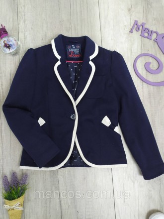 Пиджак для девочки TU темно-синий с белыми вставками
состояние: б/у, в очень хор. . фото 3