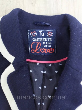 Пиджак для девочки TU темно-синий с белыми вставками
состояние: б/у, в очень хор. . фото 7