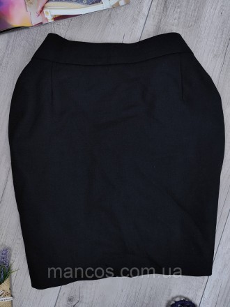 Женская чёрная классическая юбка с подкладкой шерсть 
Состояние: б/у, в идеально. . фото 3