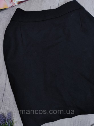 Женская чёрная классическая юбка с подкладкой шерсть 
Состояние: б/у, в идеально. . фото 4
