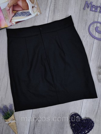 Женская чёрная классическая юбка с подкладкой шерсть 
Состояние: б/у, в идеально. . фото 6
