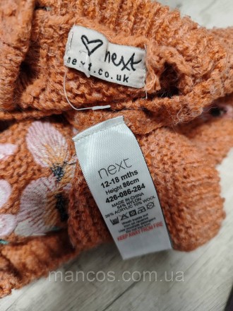 Джемпер для девочки Next Вязаный свитер Терракотовый Вышивка Цветы
Состояние: б/. . фото 10