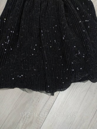 Детская юбка чёрная с люрексом и пайетками 
Состояние: б/у, в идеальном состояни. . фото 7