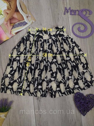 Черно-кремовые плиссированные шорты-бермуды Zara с цветочным принтом
Состояние: . . фото 10