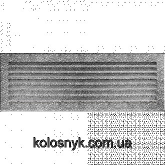 Камінна решітка Решітка FRESH чорно-срібна 17x49 KratkiКласичний, простий стиль . . фото 2