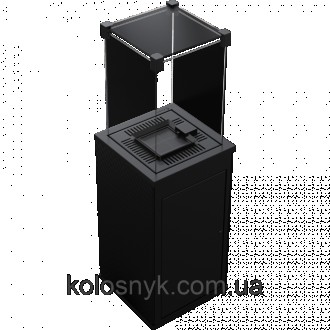 Газовий обігрівач Kratki PATIO скло/чорний - пікований - пульт (8,2 кВт)Корпус і. . фото 7
