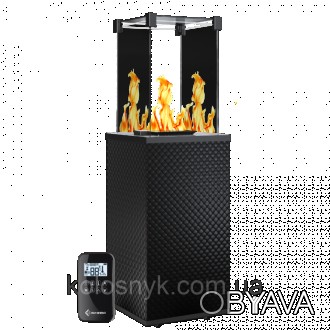 Газовий обігрівач Kratki PATIO скло/чорний - пікований - пульт (8,2 кВт)Корпус і. . фото 1