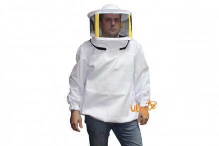 Куртка пчеловода коттон с маской с металлической сеткой предназначена для защиты. . фото 2