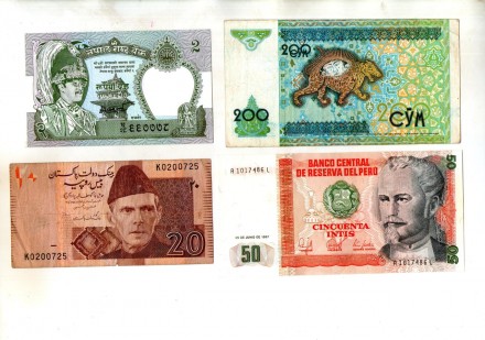 Набір банкнот країн Світу - 4 шт. №125. . фото 2