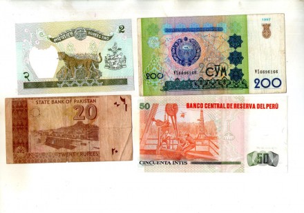 Набір банкнот країн Світу - 4 шт. №125. . фото 3