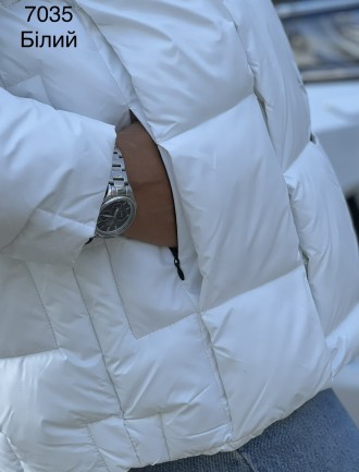 Жіноча Демісезонна Оверсайз Куртка (біла) — 
	
	
	розмір
	ширинв
	довжина
	рукав. . фото 4