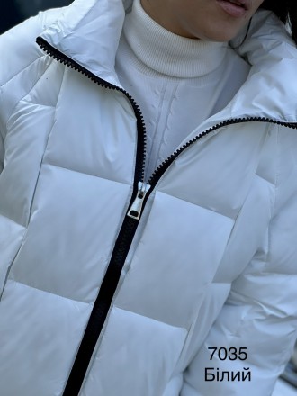Жіноча Демісезонна Оверсайз Куртка (біла) — 
	
	
	розмір
	ширинв
	довжина
	рукав. . фото 5