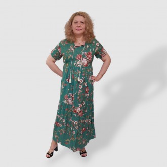 Турецкие платья из штапеля в пол Merve Moda
Штапельное женское платье большого р. . фото 4