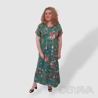 Турецкие платья из штапеля в пол Merve Moda
Штапельное женское платье большого р. . фото 1