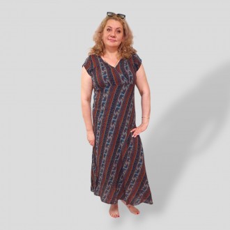 Женское длинное платье в пол в греческом стиле размер 54-56, 100% Хлопок ТМ Ipek. . фото 8