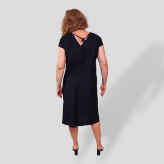 Летнее черное платье с вышивкой, большой размер 58-60 Ezgi Otantik 100% Хлопок Т. . фото 5