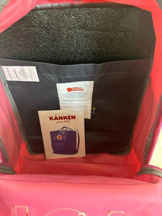 Яркий розовый рюкзак Kanken Classic 16 L с радужными ручками. Портфель канкен
Эт. . фото 11