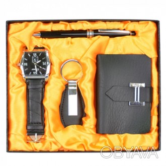 Набір подарунковий GН 4 аксесуари
Комплектація:
наручний годинник
кулькова ручка. . фото 1