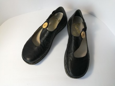 Туфли черные, натуральная кожа, стелька антистресс (пружинистая), длина 24,5 см . . фото 2