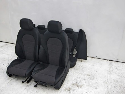 
Комплект сидений чёрный кожзам с серой тканьюA2059100838 9J41- Обивка чёрный ко. . фото 7