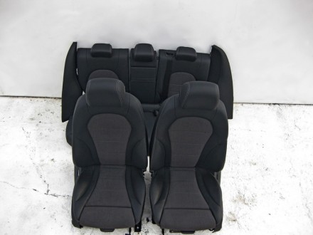 
Комплект сидений чёрный кожзам с серой тканьюA2059100838 9J41- Обивка чёрный ко. . фото 10