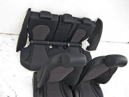 
Комплект сидений чёрный кожзам с серой тканьюA2059100838 9J41- Обивка чёрный ко. . фото 11