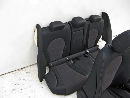 
Комплект сидений чёрный кожзам с серой тканьюA2059100838 9J41- Обивка чёрный ко. . фото 8