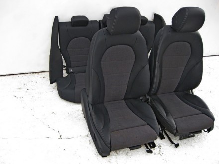 
Комплект сидений чёрный кожзам с серой тканьюA2059100838 9J41- Обивка чёрный ко. . фото 2