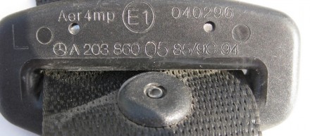 
Ремень безопасности задний левый чёрный A2038600585 9C94 Применяется:Mercedes B. . фото 3