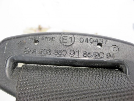 
Ремень безопасности задний левый чёрный A2038609185 9C94 Применяется:Mercedes B. . фото 4