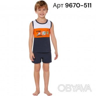 Летний домашний костюм для мальчика Baykar арт 9670-511 – это комфортная модель,. . фото 1