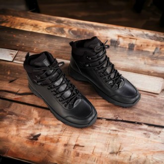 Якісні, міцні та зручні зимові теплі військові, тактичні черевики чорні.
Верх: в. . фото 5