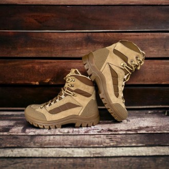 Тактичні, військові якісні та надійні черевики коричневі берці берци койот жіноч. . фото 5