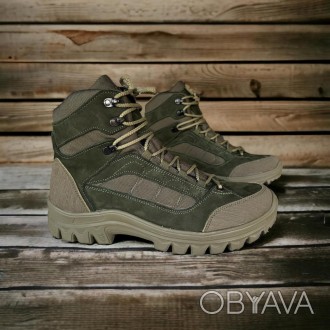 Тактичні, військові якісні та надійні черевики зелені берці берци хакі олива кой. . фото 1
