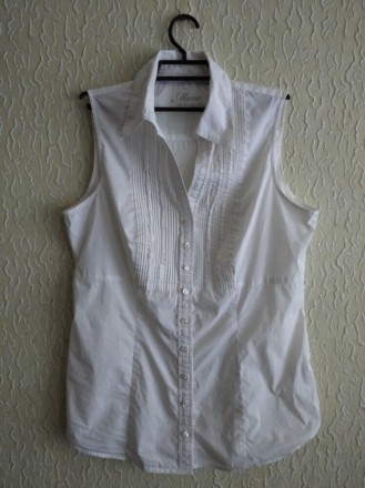 Женская рубашка, блузка, Mexx, Индонезия, UK р.16.
Цвет - белый,но не белоснежн. . фото 2