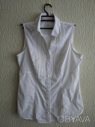 Женская рубашка, блузка, Mexx, Индонезия, UK р.16.
Цвет - белый,но не белоснежн. . фото 1