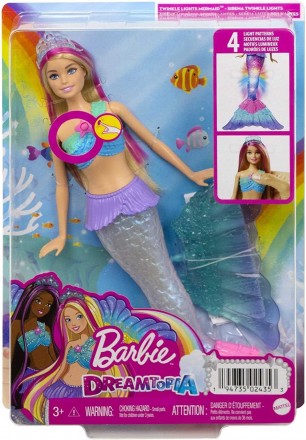 
 
Барби русалка сяючий хвостик серії Дрімтопія Barbie Dreamtopia Twinkle Lights. . фото 6