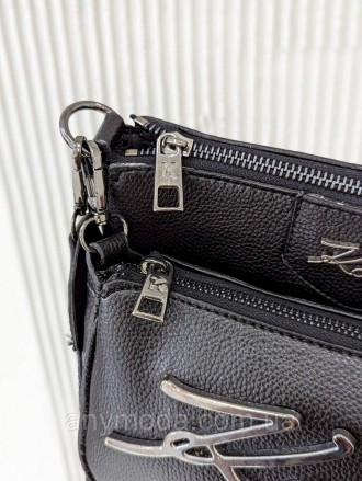✨Новинка ✨ 
Брендовая сумка клатч Karl Lagerfeld черная женская Карл три в одном. . фото 4