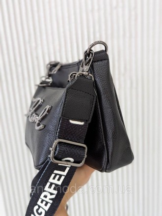 ✨Новинка ✨ 
Брендовая сумка клатч Karl Lagerfeld черная женская Карл три в одном. . фото 5